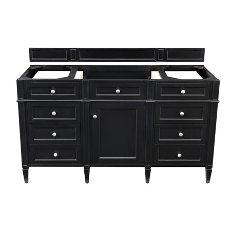 James Martin Vanities Brittany 60in Single Vanity Cabinet, Black Onyx 650-V60S-M-BKO